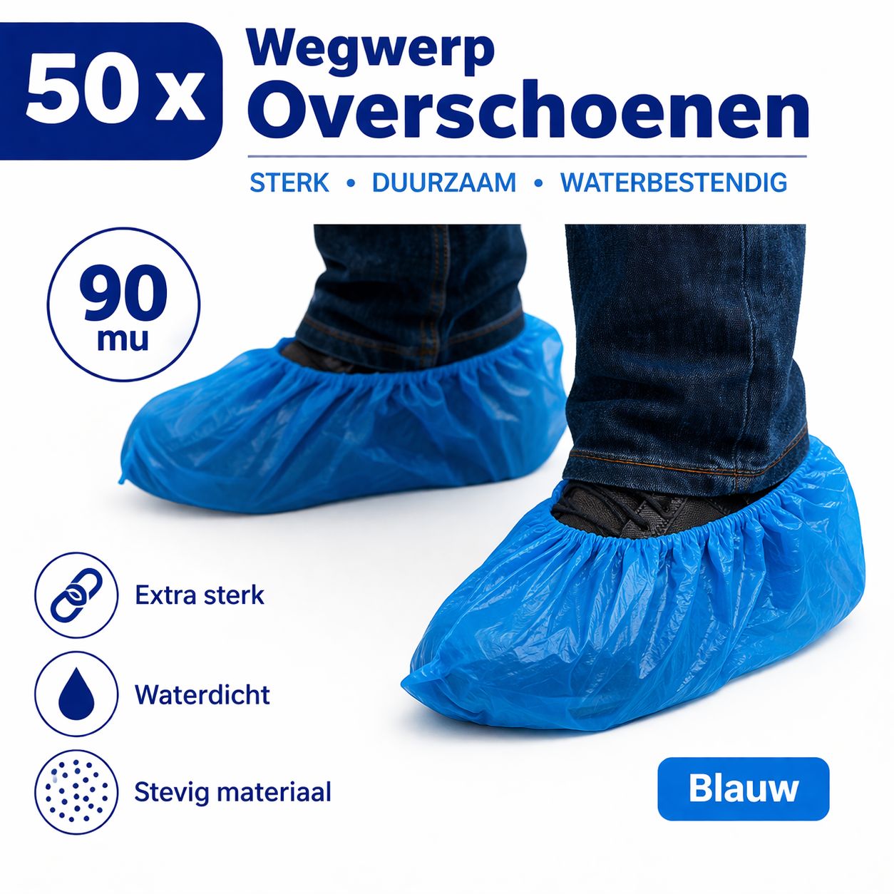50 EXTRA Dikke Overschoenen | Waterdicht | 90Mu