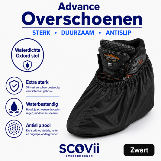 Scovvii Advance Overschoenen | Zwart | Sterk | Antislip | Waterdicht | Duurzaam | schoenhoesjes | schoenovertrekken