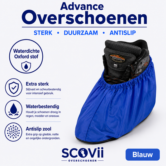 Scovvii Advance Overschoenen | Blauw | Sterk | Antislip | Waterdicht | Duurzaam | schoenhoesjes | schoenovertrekken