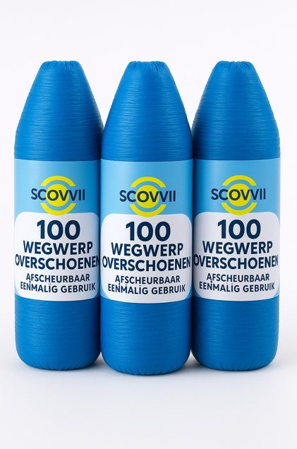 Afscheurbare Wegwerp Overschoenen – 100 Stuks | Waterdicht & Antislip | One Size Fits All