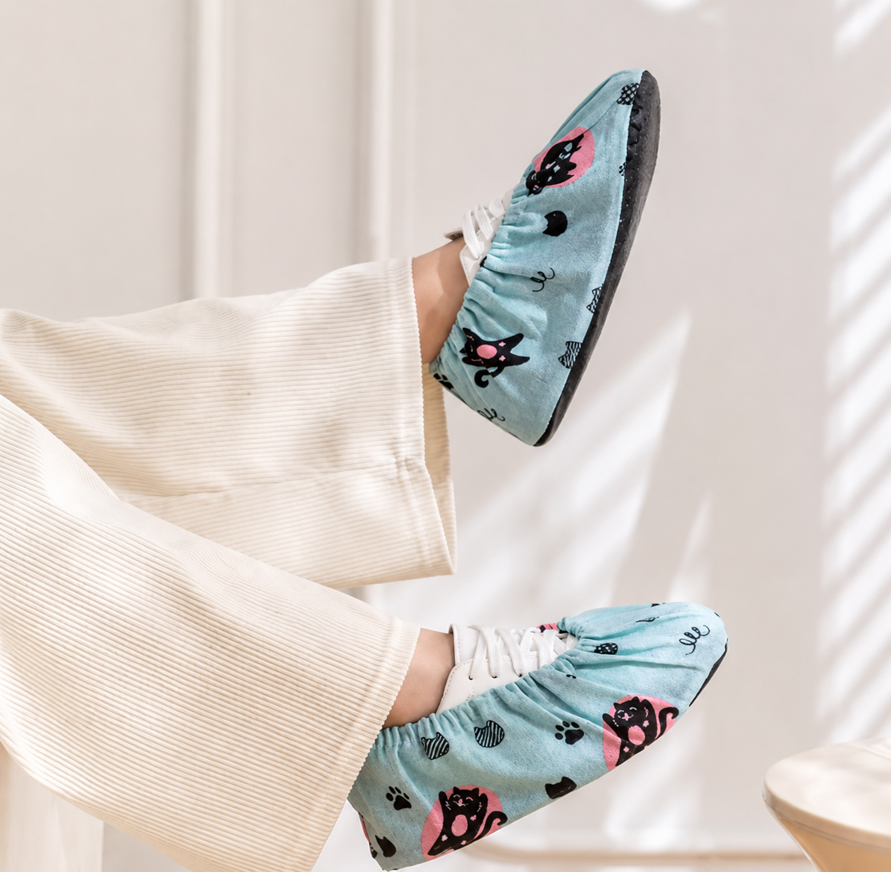 Kinder Overschoenen met vrolijke kattenprint