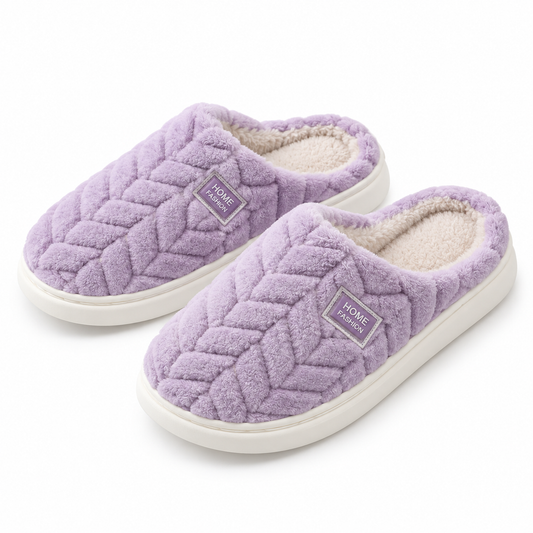 Trendy Paarse Dames Pantoffels – Stijlvol Comfort voor Thuis