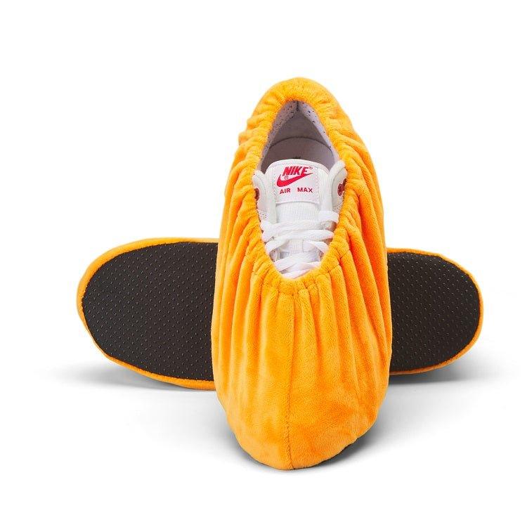 2 Paar Velours overschoenen oranje lekker zacht wasbaar antislip maat 37 - 42 - Overschoen-Kampioen | Overschoenen | Schoenhoesjes en Schoenovertrekken