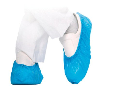 Hygomat CPE overschoenen – 110 stuks – blauw – voor Hygomat dispenser