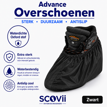 Scovvii Advance Overschoenen | Zwart | Sterk | Antislip | Waterdicht | Duurzaam | schoenhoesjes | schoenovertrekken
