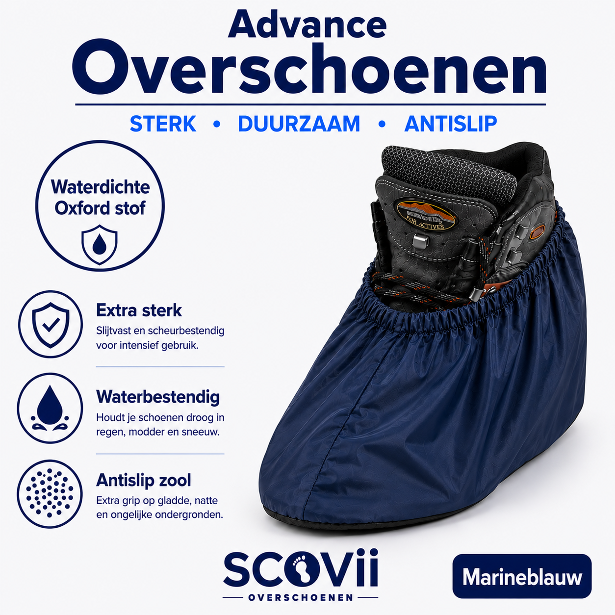 Überschuhe | Schuhüberzieher | Marineblau | Robust | Antirutsch | Wasserdicht | Langlebig | Scovvii Advance | Schuhhüllen | Schuhüberzieher