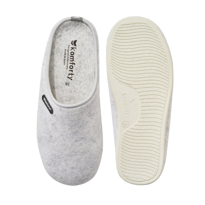 Komforty Pantoffels | Sneeuw Wit | Duurzaam | Antislip | Unisex | Topkwaliteit Sloffen van wol | Uitneembare zool