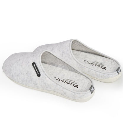 Komforty Pantoffels | Sneeuw Wit | Duurzaam | Antislip | Unisex | Topkwaliteit Sloffen van wol | Uitneembare zool