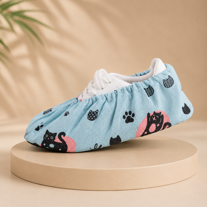 Kinder Overschoenen met vrolijke kattenprint