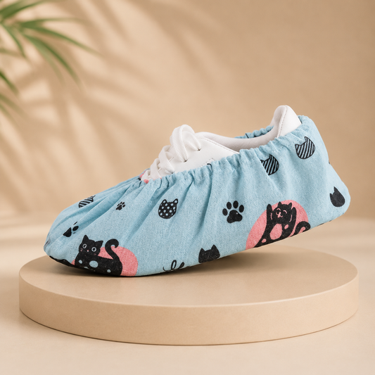 Kinder Overschoenen met vrolijke kattenprint
