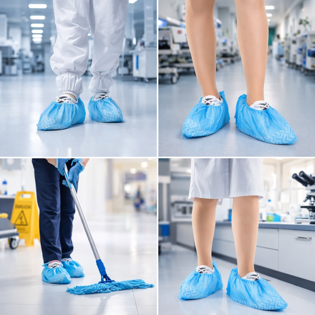 Scovvii Non-Woven Overschoenen – 100 stuks - Sterk – 4,5gr - Hygiënisch & Betrouwbaar – Antislip – Wegwerp – Schoenhoesjes - Schoenovertrekken