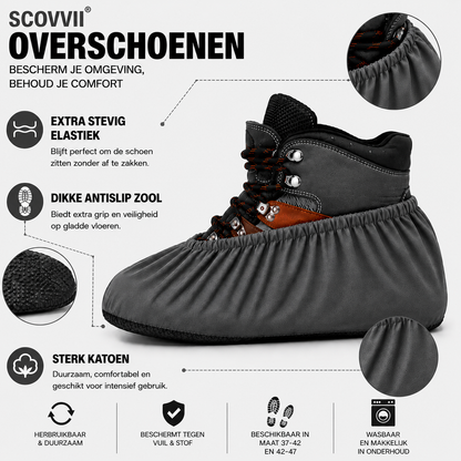 Scovvii Sustainable Washable Non-Slip Overshoes Unisex Size 37-47