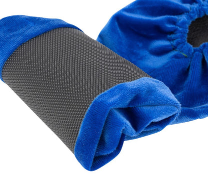 Overschoen velours blauw 1