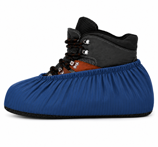 Scovvii Premium Overschoenen |  Blauw met streepje |  Wasbaar | Sterk | Antislip