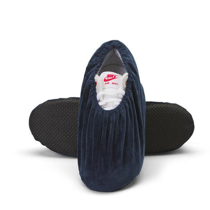 2 PAAR Velours Overschoenen | Marine blauw | Maat 42-47 | Antislip | Wasbaar | Schoenhoesjes | Schoenovertrek - Overschoen-Kampioen | Overschoenen | Schoenhoesjes en Schoenovertrekken