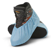 Premium ESD overschoenen - schoenhoesje lichtblauw met streep wasbaar antislip maat 37- 44 - Overschoen-Kampioen | Overschoenen | Schoenhoesjes en Schoenovertrekken